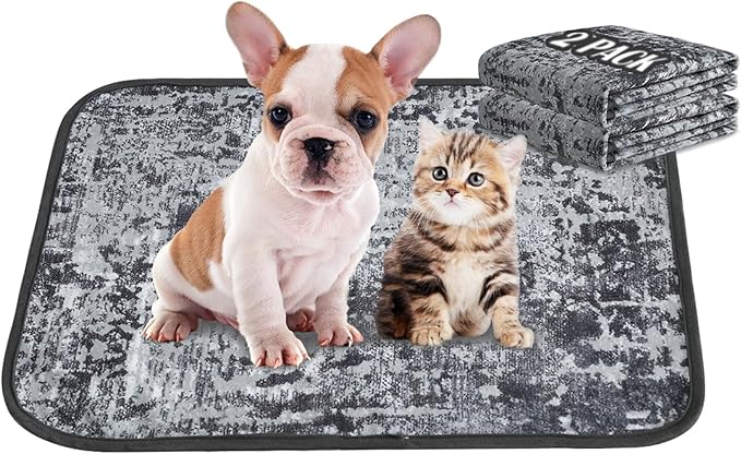 Qeils Washable Pee Pads for Dogs, 2 Pack Reusable Puppy Pads 18"x24" Super Absorbent Leakproof Dog Training Pads, Non-Slip Potty Pads for Crate, Floor, Couch, Whelping Pads Litter Mat Puppy Supplies