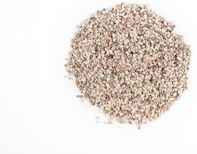 LANDEN Betanu Aquascape Sand for Aquarium Landscape 2L(7lbs), Aquarium Natural Cosmetic Gravel, Gravel for Indoor Plants, Fish Tank Decorative Sand, Light Colored Gravel, 2-3mm