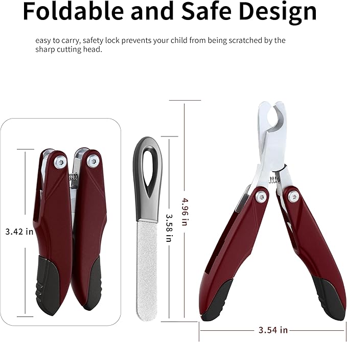 Dog Nail Trimmers & Dog Nail Clippers for Grooming - Small Dog Nail Clippers - Safe and Easy Stainless Pet Supplies