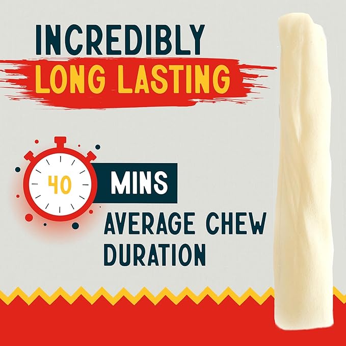 Canine Chews 8-9" Retriever Roll Rawhide Bones for Large Dogs - Durable, Thick Rawhide Bones, Quality Dog Rawhide Chews for Medium to Large Dogs, Thick Size Keeps Dogs Occupied (8 Pack)