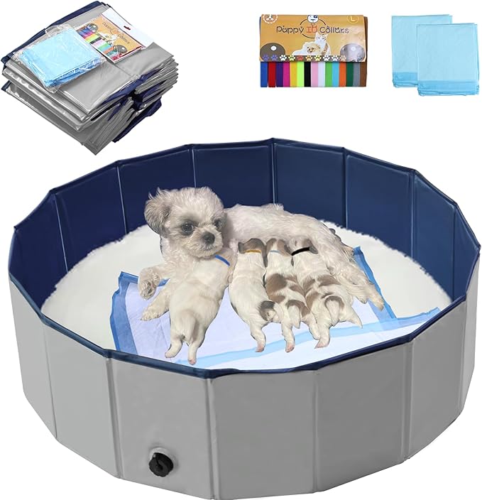 Artilife Dog Whelping Box Pool,Whelping Box for Dogs Birthing,Welping Box Whelping Pen for Puppies Whelping Supplies