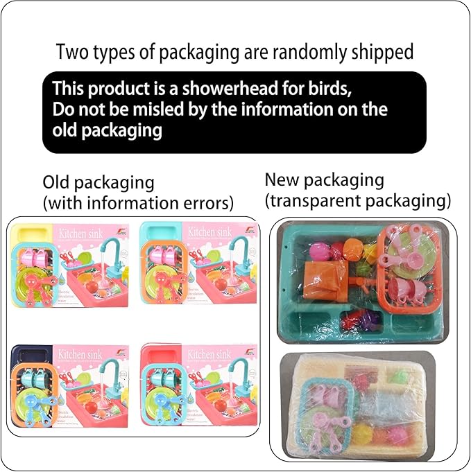 kathson Bird Bathtub,Parrot Shower Box,Automatic Parakeet Bathtub with Faucet,Bird Bathing Tub Container Cage Accessory or Small Medium Birds Cockatiel Lovebird Budgie