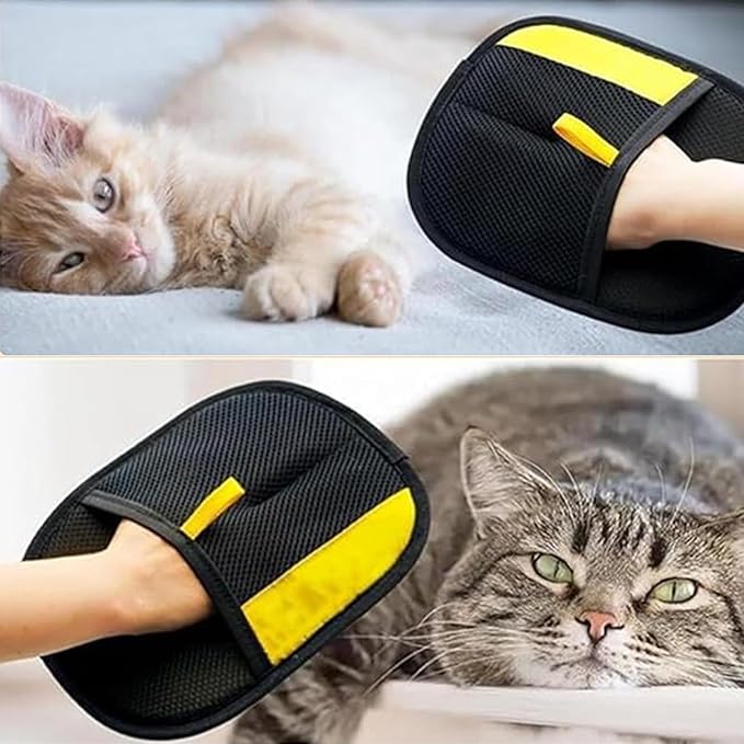2 PCS Electrostatic Gloves Pet Hair Removal, 2025 New Upgrade Pet Hair Remover Glove Washable Reusable Dogs Cats Hair Gloves Animal Fur Removal Tool for Clothes Furniture Carpet Curtain Bed Sheets