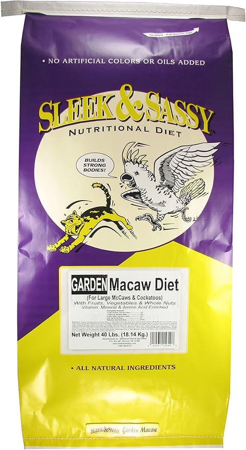 SLEEK & SASSY Garden Macaw Parrot Food (40 lbs.)