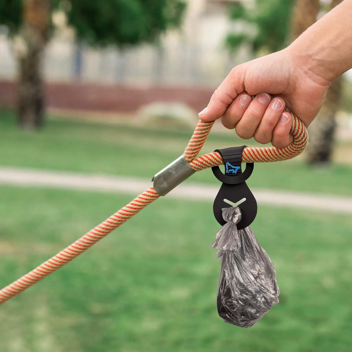 PuppyDoggy Dog Poop Bag Holder for Leash Waste Bag Carrier Dog Poop Bag Dispenser for Walking Running Bicycle Accessory 4 Pieces (Black + Green)