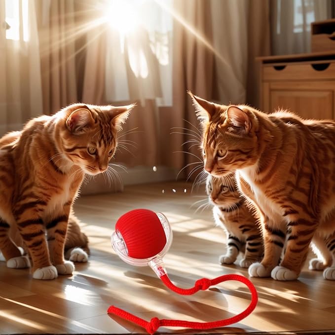 Cat Toys Cat Toys for Indoor Cats Interactive Cat Toys Smart Obstacle Avoidance Cat Ball Indoor Cat Boredom Interactive Toys (Grizzly)
