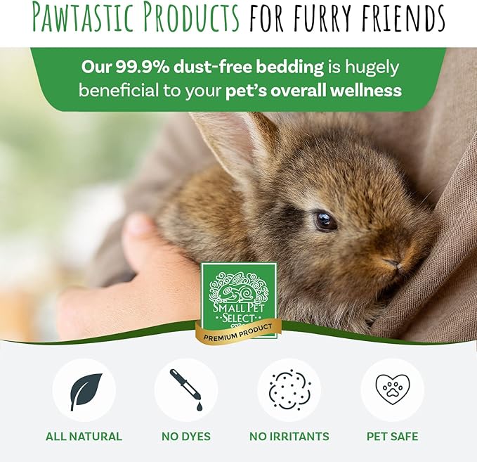 Small Pet Select Premium Small Animal Bedding, Natural Soft Paper Bedding for Small Indoor and Outdoor Pets, Made in USA, Jumbo Size 178 L Pack