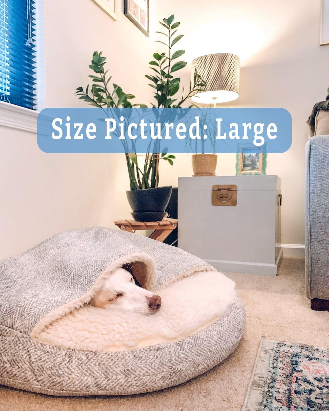 Snoozer Luxury Microsuede Cozy Cave Pet Bed, Show Dog Collection, Extra Large, Palmer Dove