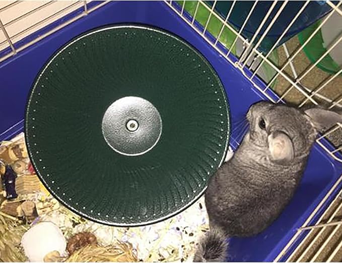 Treadmill Wheel 14" Black - All Metal Exercise Wheel for Chinchillas, Prairie Dogs, Rats, Hedgehogs, Sugar Gliders, Squirrels, Degus, Hamsters & Other Small Animals - Smooth, Fast, Silent, Durable