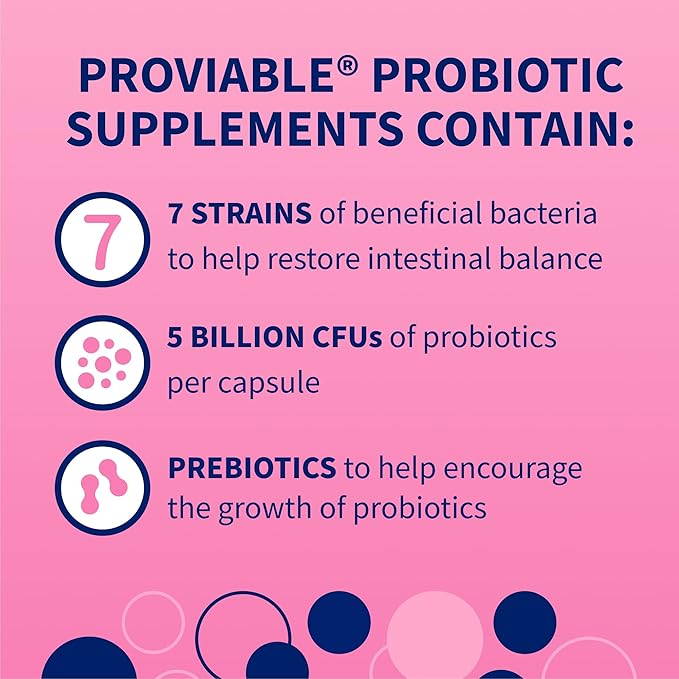 Nutramax Proviable Probiotics for Dogs and Cats, Daily Digestive Health Supplement with Multiple Strains of Bacteria, Cat and Dog Probiotics Plus Prebiotics, 80 Capsules
