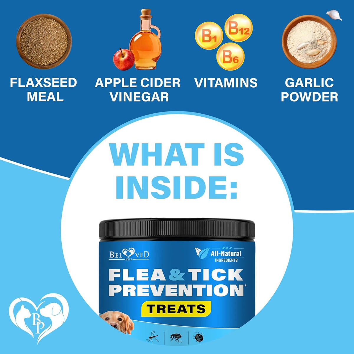 Flea and Tick Prevention Chewable Pills for Dogs and Cats - Revolution Oral Flea Treatment for Pets - Pest Control & Natural Defense - Chewables Small Tablets Made in USA (Beef)