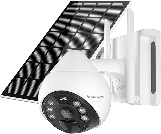 VSTARCAM 4G LTE Cellular Security Camera Wireless Outdoor, 3MP Solar Powered Security Cameras for Home with Color Night Vision, Human Detection, 360° View, 2-Way Audio, IP66, Cloud Storage (BG69-TZ)