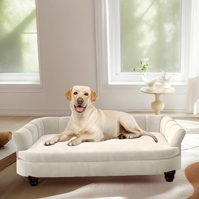Dog Couch Sofa Bed, Comfortable Pet Sofa for Large and Medium Dogs, Soft Velvet Cushion, Durable Dog Furniture for Living Room
