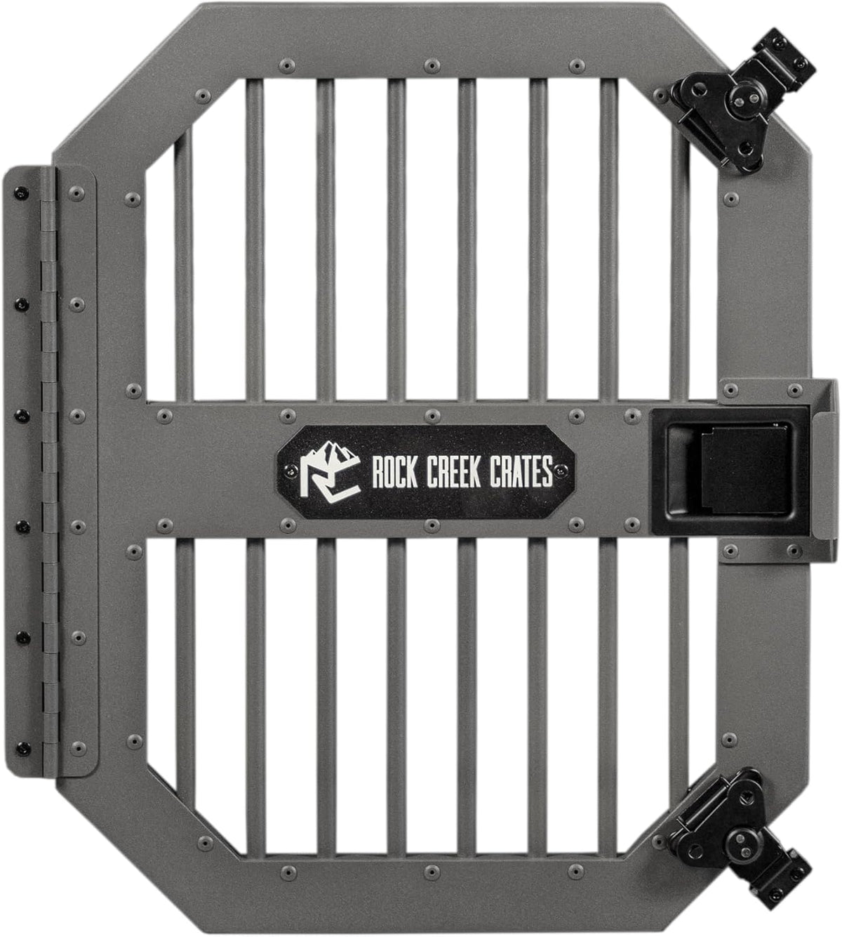 ROCK CREEK CRATES Collapsible Dog Crate: Meticulously Engineered, Durable Aluminum Construction, Non Slip Feet | 10 Year Warranty | Ideal for Indoor & Vehicle Use (Midnight Black, 30 Inch)