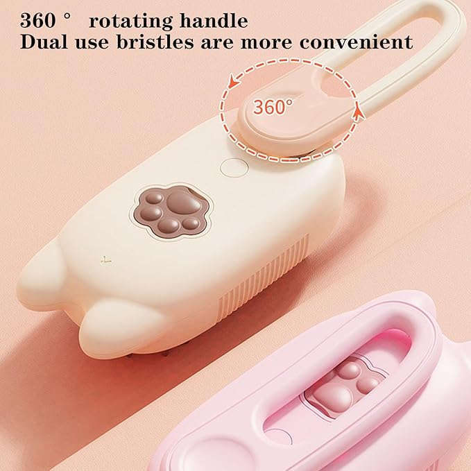 Pet Grooming Brushm,Cat Brush,3 In1 Spray Cat BrushSelf-Cleaning Wet Dog Comb with USB Rechargeable & Water Tank,Suitable for Dogs,Cats to Reduces Flying Hair (Apricot color)