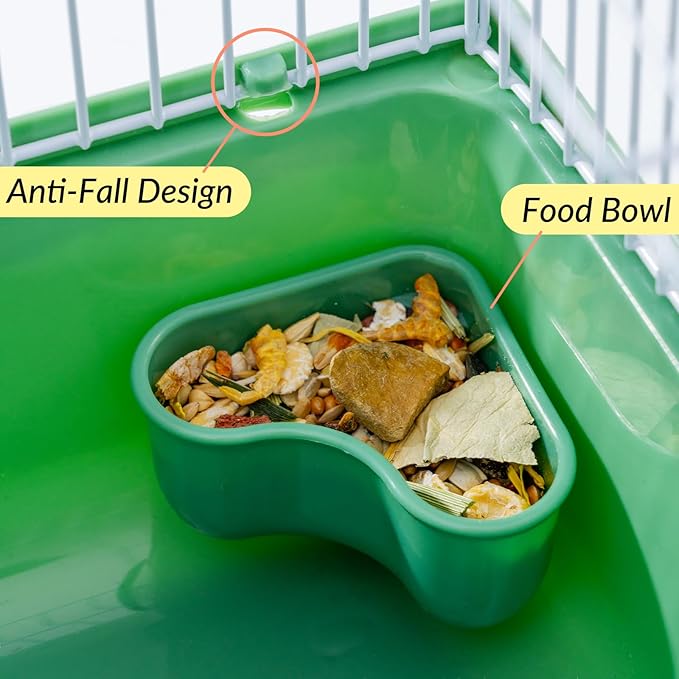 Small Hamster Cage, Hamster Travel Carrier, Travel Cage, Portable, Hand-held, Breathable, Easy to Clean Carry, for Short Trip, Visit to The Pet Clinic, for Small Size Hamsters, Green