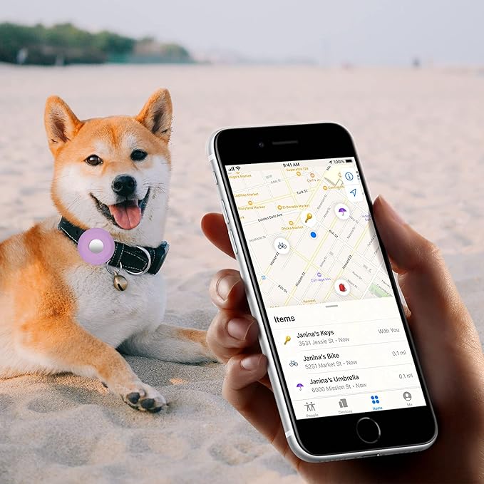 for Airtag Holder for Dog Collar, Cibaabo Silicone Air Tag Case Cover Compatible with Apple Airtags for 0.8-1.2inch Cat Pet Collar Harness Loop