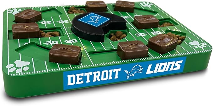 Pets First NFL Detroit Lions Puzzle Toy, Puzzle Treat Dog Toy, Interactive Dog Treat Toy, Dog Puzzle