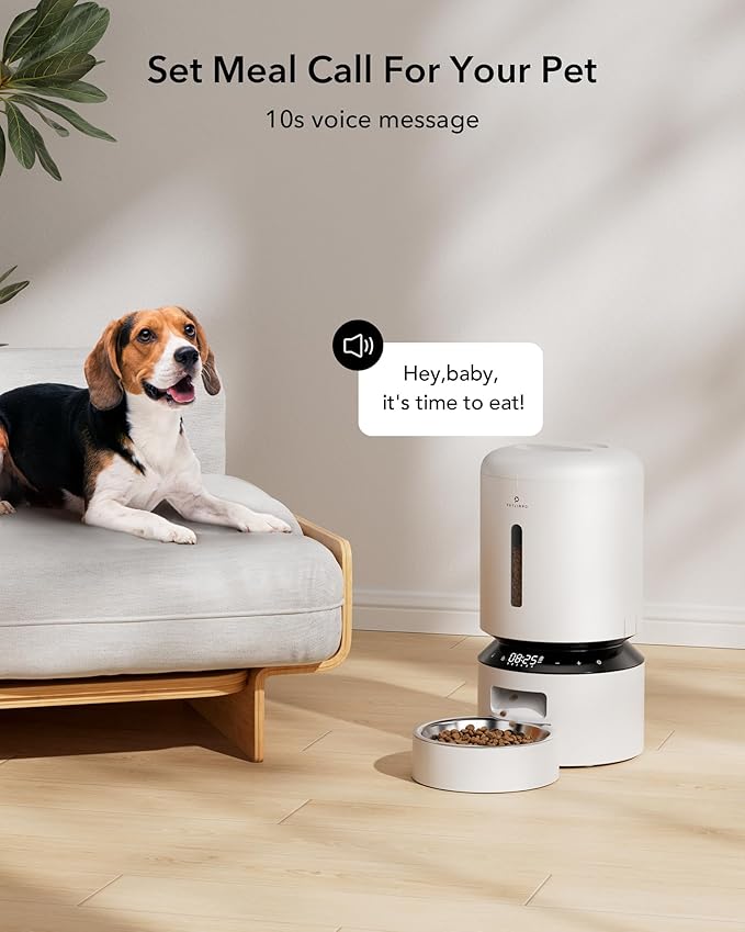 PETLIBRO Automatic Cat Feeder, Automatic Dog Feeder with Freshness Preservation, 5L Timed Cat Feeders for Dry Food, Up to 6 Meals Per Day, Granary Pet Feeder for Cats/Dogs