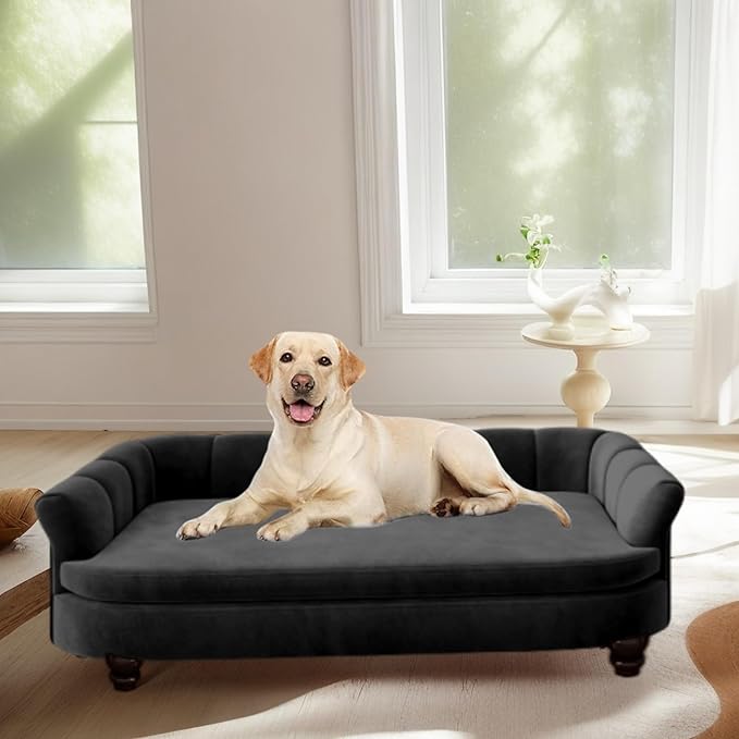 Dog Couch Sofa Bed, Comfortable Pet Sofa for Large and Medium Dogs, Soft Velvet Cushion, Durable Dog Furniture for Living Room