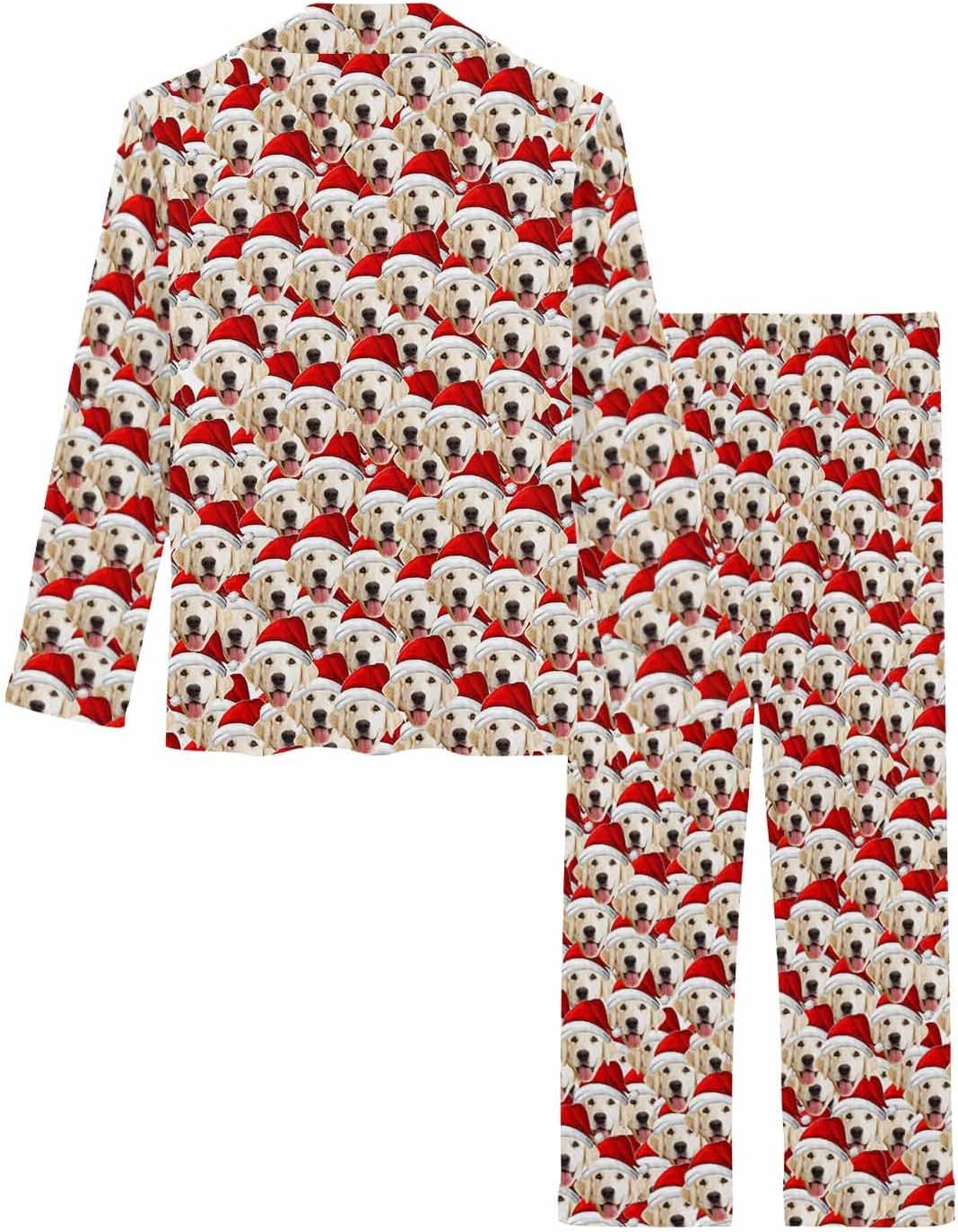 MyPupSocks Custom Face Pajamas for Women Set, Personalized Photo Long Sleepwear XS-XXL