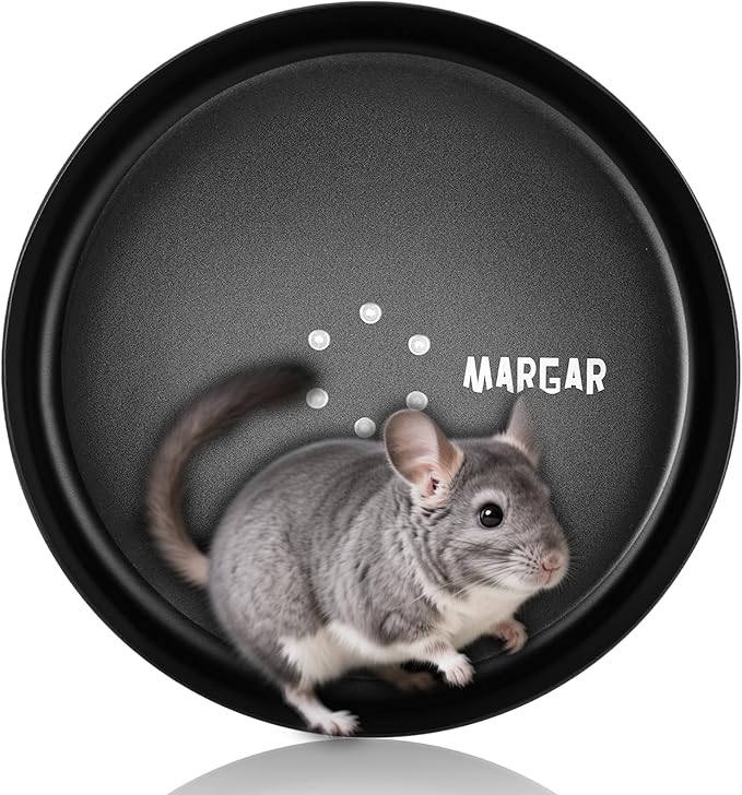 MARGAR 15" Aluminum Alloy Chinchilla Exercise Wheel,Silent Running Wheel for Chinchillas, Hamsters or Other Small Pets
