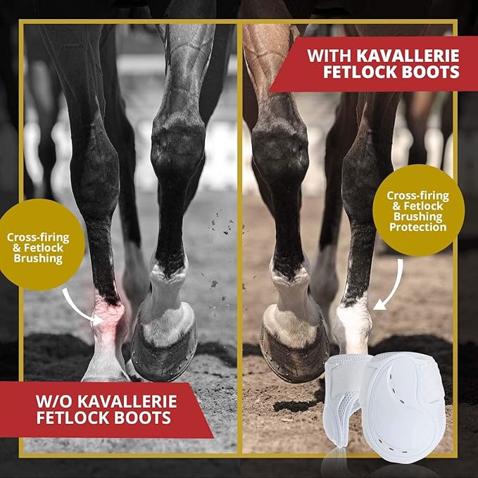 Kavallerie PRO-K Soft No Turn Bell Boots Ultimate Hoof Protection, with Anti-Spin Fastening System, Durable & Prevents Overreaching