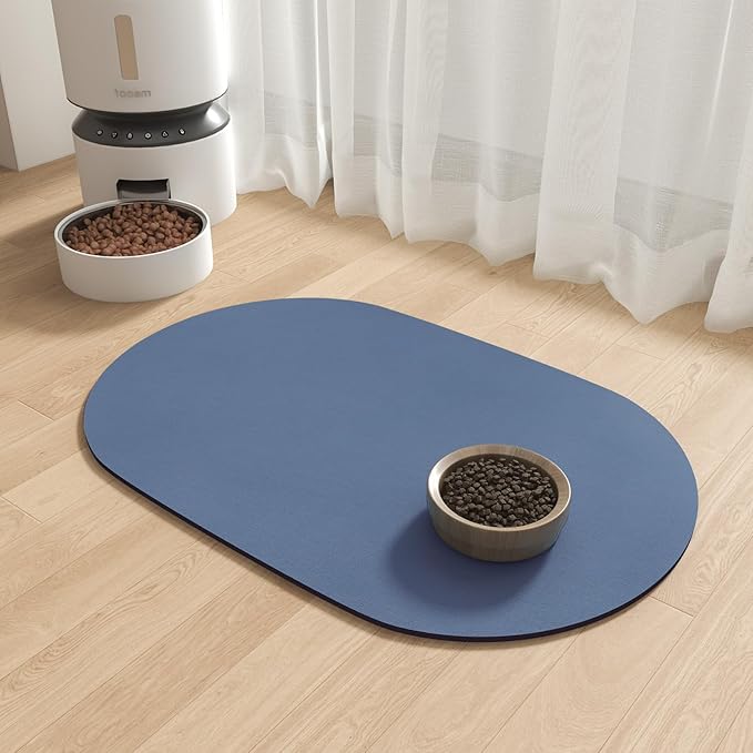 Absorbent Dog Food Mat-Dog Cat Mat for Food and Water Bowl, Quick Dry Pet Food Mat, No Stains Pet Feeding Pad, Cat Accessories Pet Supplies-Water Bowl Mat for Messy Drinkers
