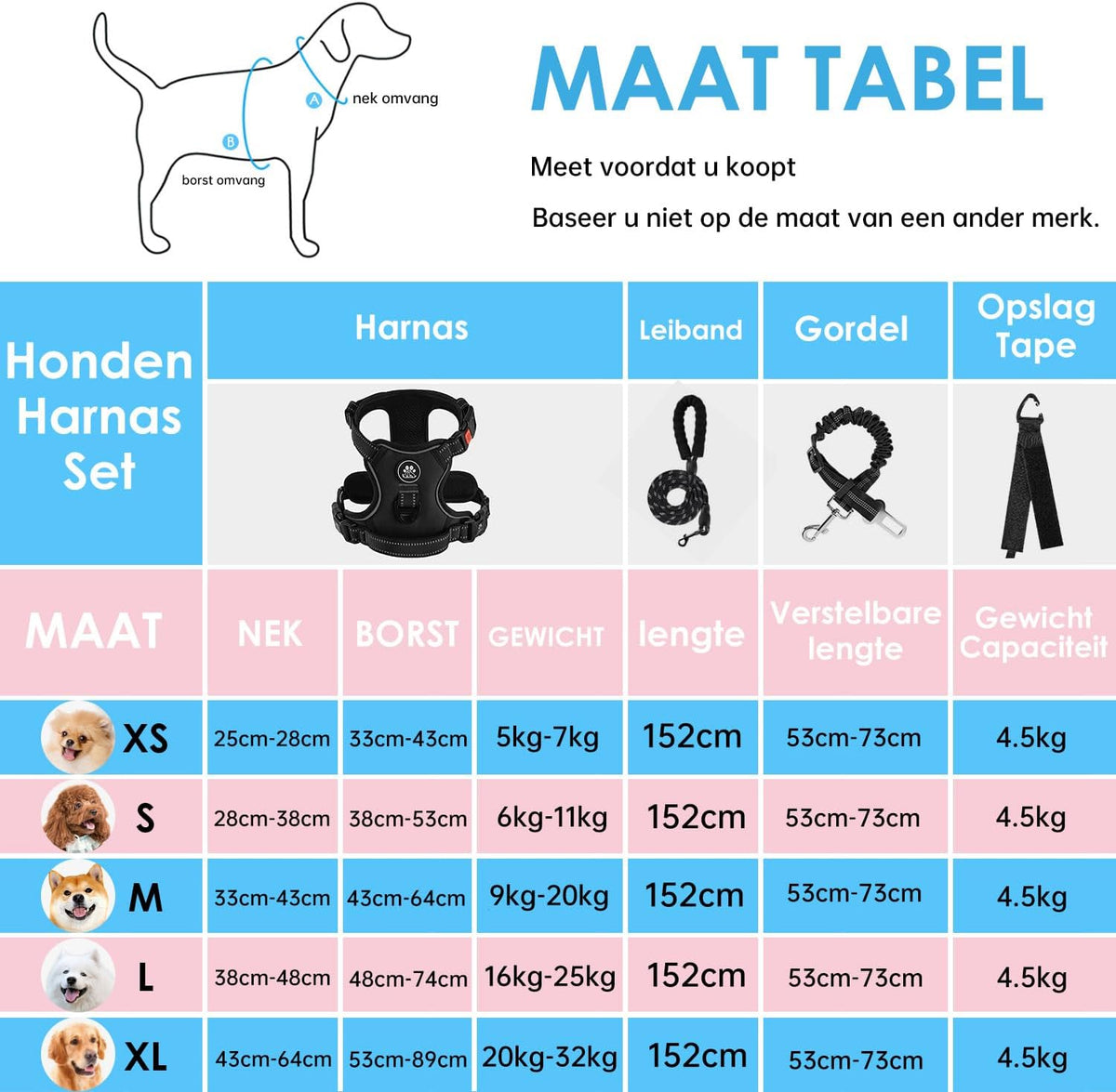 NESTROAD No Pull Dog Harness,Adjustable Oxford Dog Vest Harness with Leash,Reflective No-Choke Pet Harness with Easy Control Soft Handle for Small Medium Dogs(Medium,Black)