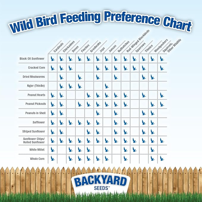 Backyard Seeds Peanut Hearts for Wild Birds – Premium Shelled Peanuts Bird Food – High-Energy Feed for Woodpeckers, Blue Jays, Nuthatches, Chickadees & More (20 Pounds)