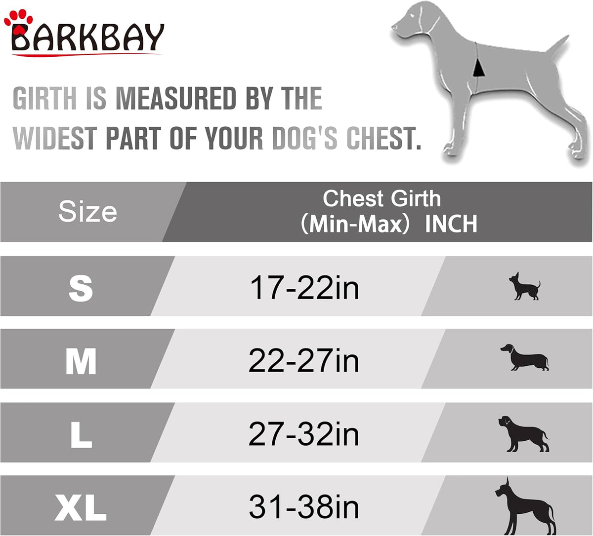 BARKBAY No Pull Dog Harness Front Clip Heavy Duty Reflective Easy Control Handle for Large Dog Walking(Rio Red,M)