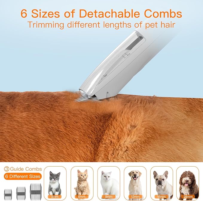 AIRROBO Dog Grooming Vacuum, Dog Grooming Kit,12000Pa Strong Pet Vacuum, 2L Large Capacity Vacuum for Shedding Grooming Hair, Quiet,PG100