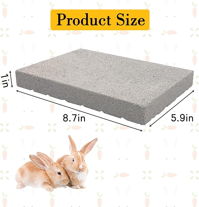 BNOSDM Rabbit Grinding Claw Pads Natural Hamster Lava Stone Teeth Grinding Scratching Pad Chew Toy for Small Animals