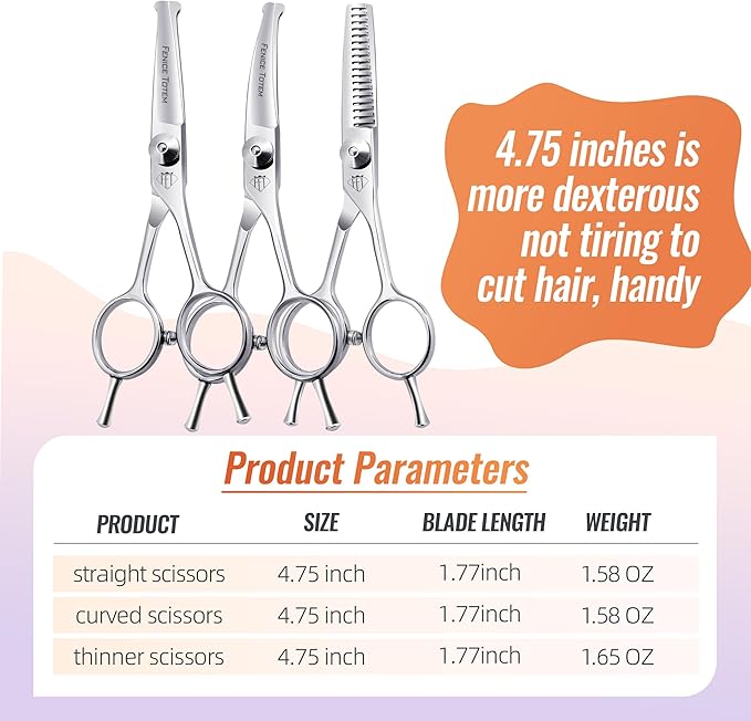 Dog Grooming Scissors: 3 in 1 Pet Shears Set Made Of Advanced Stainless Steel Alloy for Trimming Dogs Cats and Other Pets Face and Paws