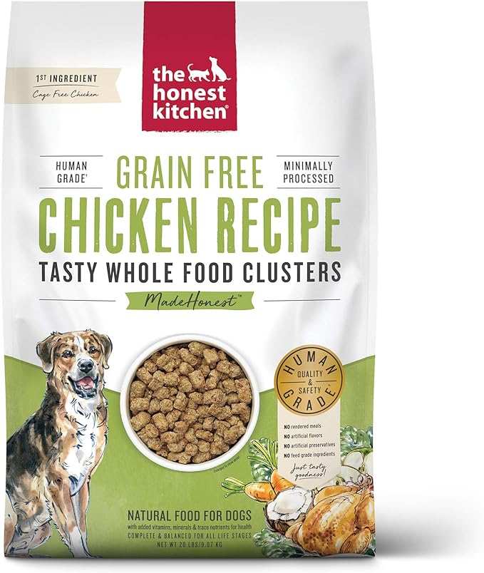 The Honest Kitchen Whole Food Clusters Grain Free Chicken Dry Dog Food, 20 lb Bag