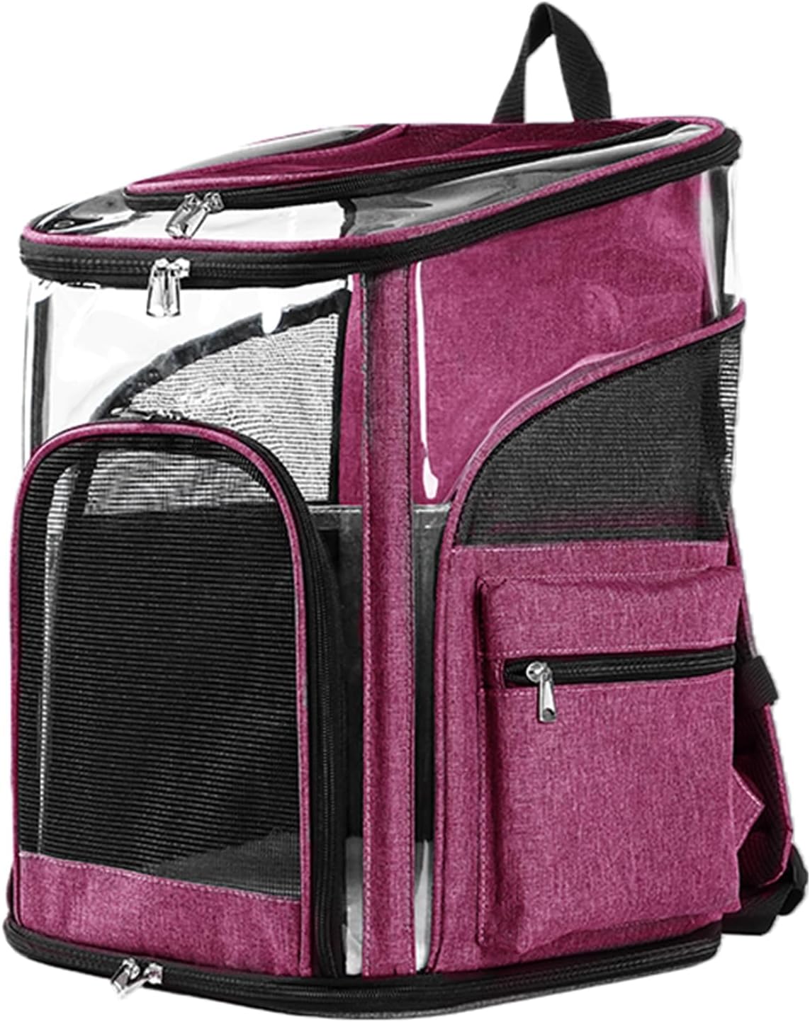 Cat Carriers Dog Carrier Pet for Small Medium Cats Dogs Puppies up to 25 Lbs, TSA Airline Approved Soft Sided, Collapsible Travel Puppy - Black Grey (M: 13" LX11.4 WX17.3 H, Pink)