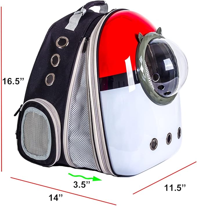 Front Expandable Cat Backpack Carrier, Large Cat Backpack Fits Up to 20 lbs, Backpack for Cats Kitten Small Puppy, Airline Approved Cat Bubble Backpack, Space Capsule Astronaut Backpack Carrier