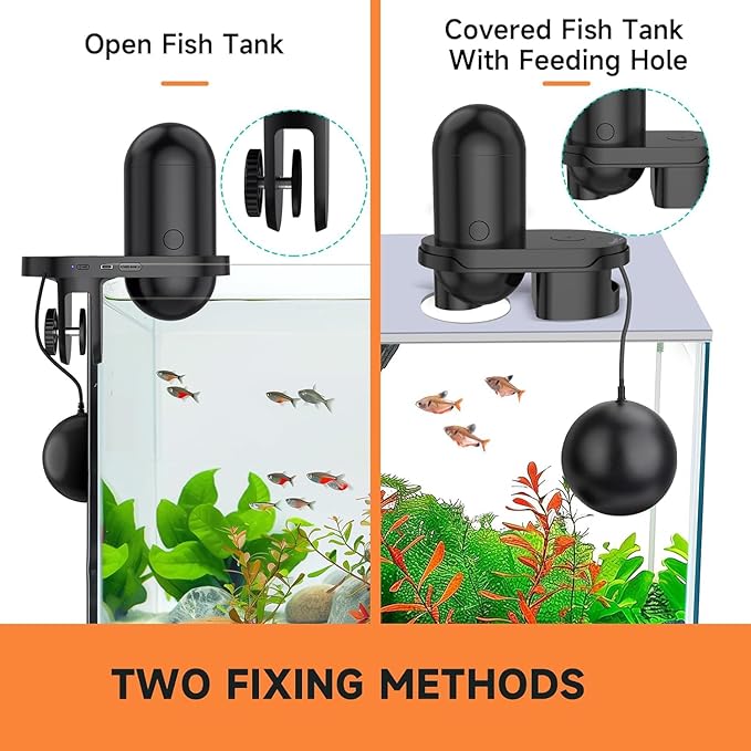hygger WiFi Automatic Fish Feeder for Aquarium, Smart App Control Auto Fish Food Dispenser with Camera and Timer, Vacation Feeder with 230ml Large Capacity and USB Cable for Turtle Betta Koi Tank