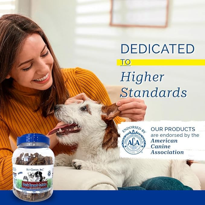 PCI Pet Center, Inc. Duck Breast Cutlets for Dogs - 100% Natural Dog Treats - Premium Quality, Single Ingredient Raw Dehydrated Chews - USA Made - No Additives - Delicious, Healthy Snack - 1lb