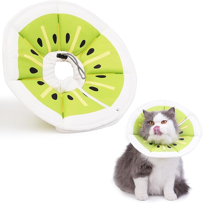 Cat Cone Collar Soft, Waterproof Cat Recovery Collar After Surgery, Adjustable Pet Donut Collar, Safety Elizabethan Collar to Prevent Licking Wounds for Kittens, Pet Cone Alternative