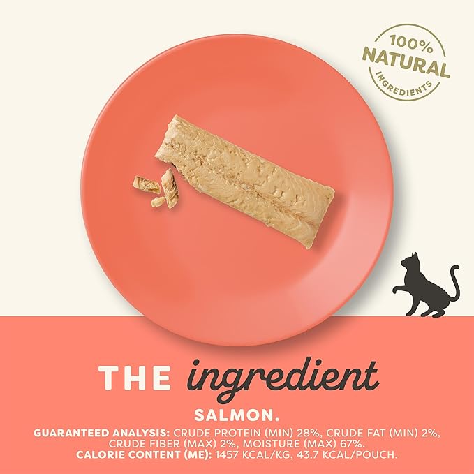 Applaws Natural Cat Treats, Grain-Free, High-Protein Whole Salmon Loins, Single-Ingredient Healthy Snack for Cats (6 x 1.06oz Loins)