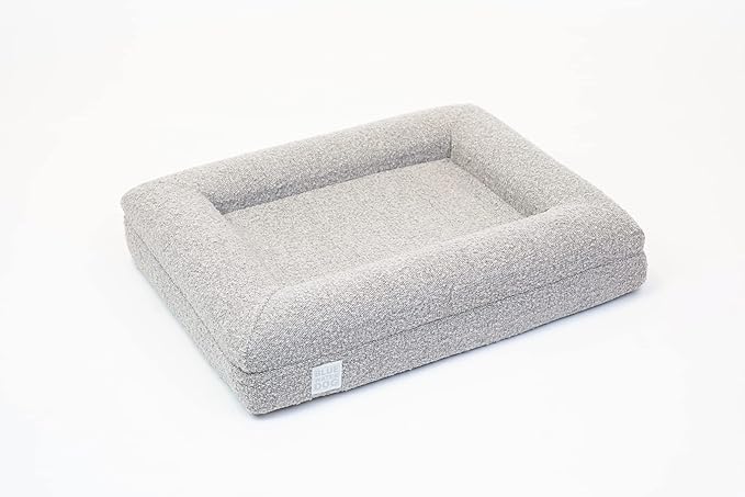 Luxury Boucle Orthopedic Memory Foam Dog Bed with Waterproof Liner and Machine Washable Cover with YKK Zippers (Small, 29" L x 23" W x 6" Th, Sand)