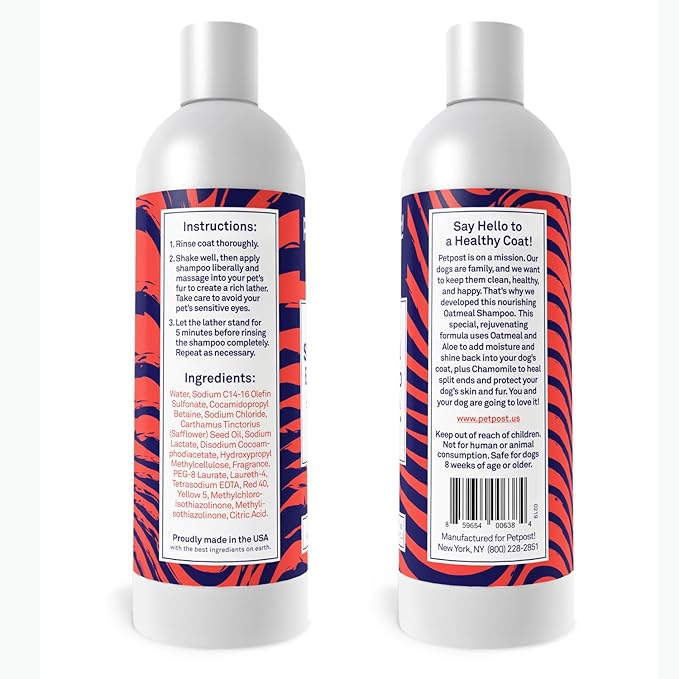 Petpost | Skunk Odor Eliminator Shampoo for Dogs & Cats. Neutralizes Strong Odors. Gentle & Safe Formula. 16 oz