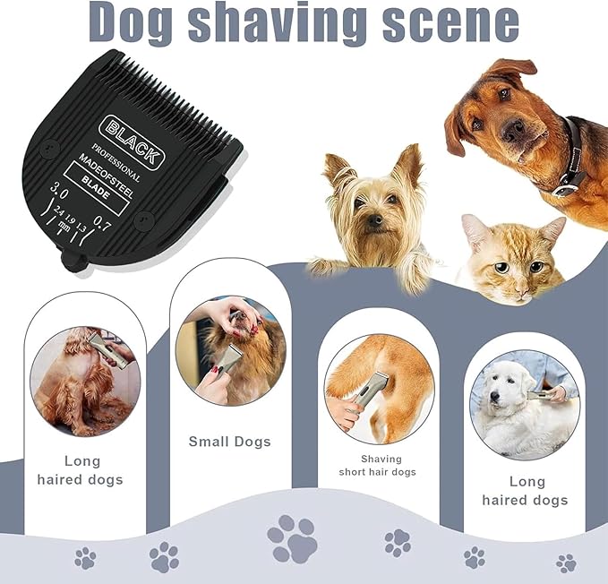 3PCS Adjustable 5 in 1 Replacement Blades Compatible with Wahl 5 in1 Clipper Bravura, Chromado, Creativa, Figura, Motion, Supergroom Dog Grooming Clippers (Black)