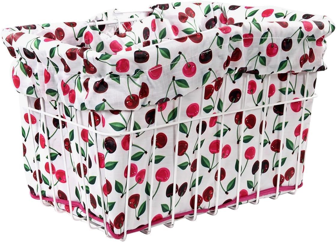 Cruiser Candy Bike Basket Liner Waterproof, Universal Fit for Most Bike Baskets, Stylish 2in1Tote, Bike Basket Cover, EBiKE Front Wire Or Wicker Bike Baskets Fits Up to 15x12x10