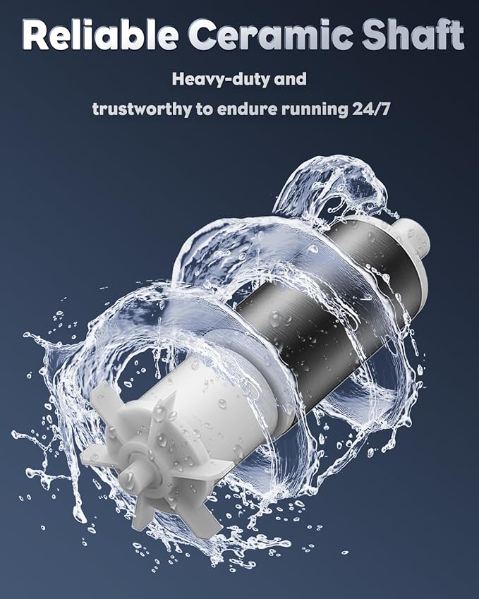 Pawfly Internal Aquarium Filter for 120-200 Gallon Fish Tanks Adjustable Fish Tank Filter with 550 GPH Powerful Water Pump Ultra Quiet Submersible Filter for Freshwater Saltwater Pond Filtration