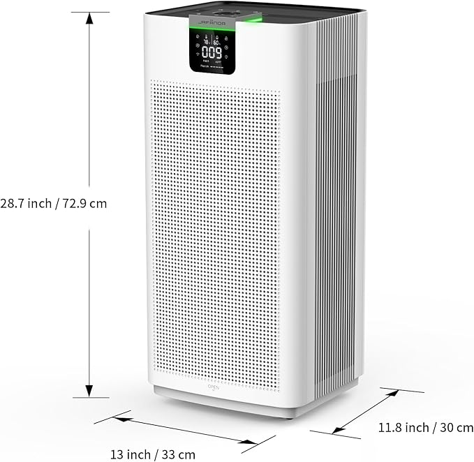 Jafända Air Purifiers for Home Office 4575 ft², APP & Alexa, Ture HEPA 13 Activated Carbon Air Filter, Air Cleaner for Large Room Remove 99.97% Dust Pollen Smoke Pet Dander Allergies Mold Odors VOCs