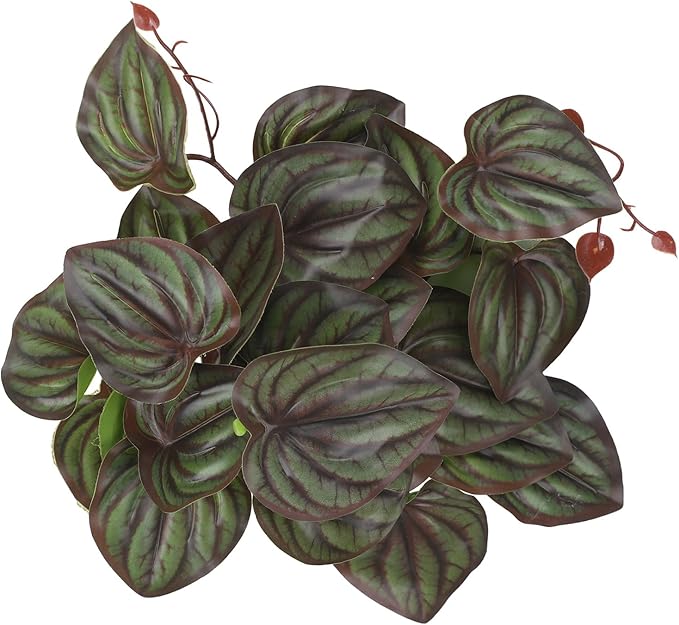 IBWell Fake Reptile Plants for Reptile Terrarium Plants, Reptile Plant Décor, Turtle Tank Plants with Suction Cup