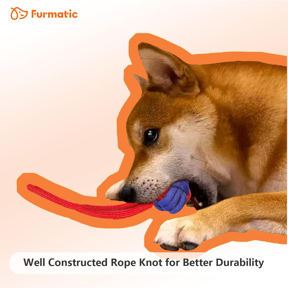 Rope Dog Toys for Small and Medium Dogs | Dog Toys for Aggressive Chewers | Dog Tug of War Toy for Interaction and Teeth Cleaning, Set of 3 Ropes