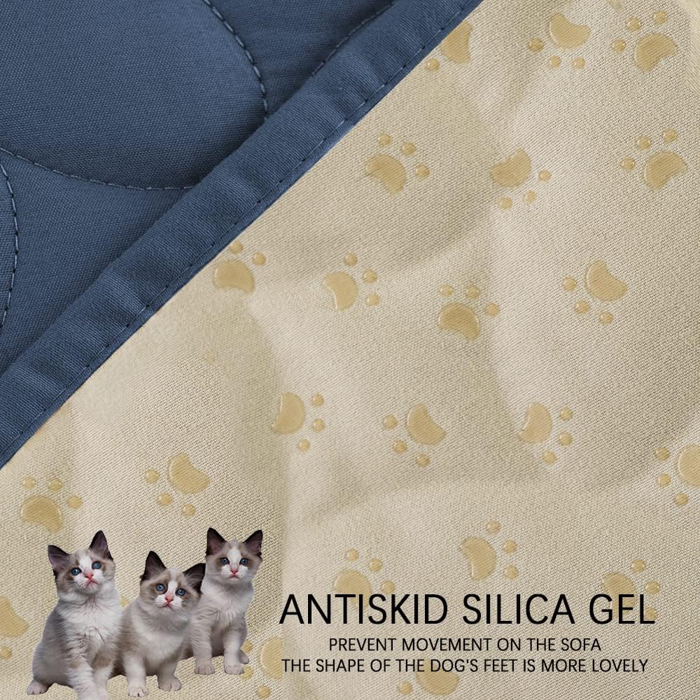 Ameritex Pet Bed Cover Dog Bed Blanket for Sofa and Furniture Waterproof New Pattern Design (52x82 Inch, Navyblue)